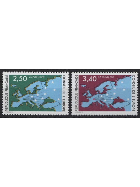 FRANCIA 1991 Servizio (Consiglio d'Europa) 2v MNH**