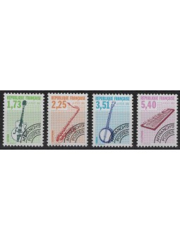 FRANCE 1992 Pre-cancelled (Musical instruments) 4v MNH**