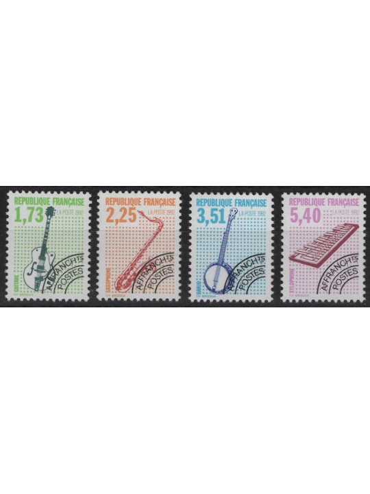FRANCE 1992 Pre-cancelled (Musical instruments) 4v MNH**
