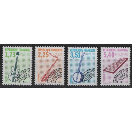 FRANCIA 1992 Preannullati (Strumenti musicali) 4v MNH**