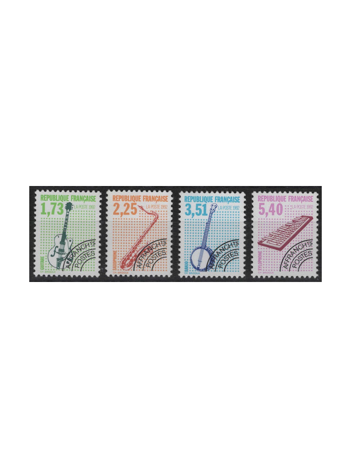 FRANCIA 1992 Preannullati (Strumenti musicali) 4v MNH**
