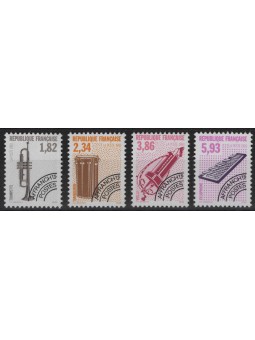 FRANCE 1993 Pre-cancelled (Musical instruments) 4v MNH**