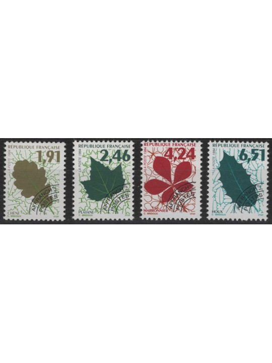 FRANCE 1994 Pre-cancelled (Tree leaves) 4v MNH**