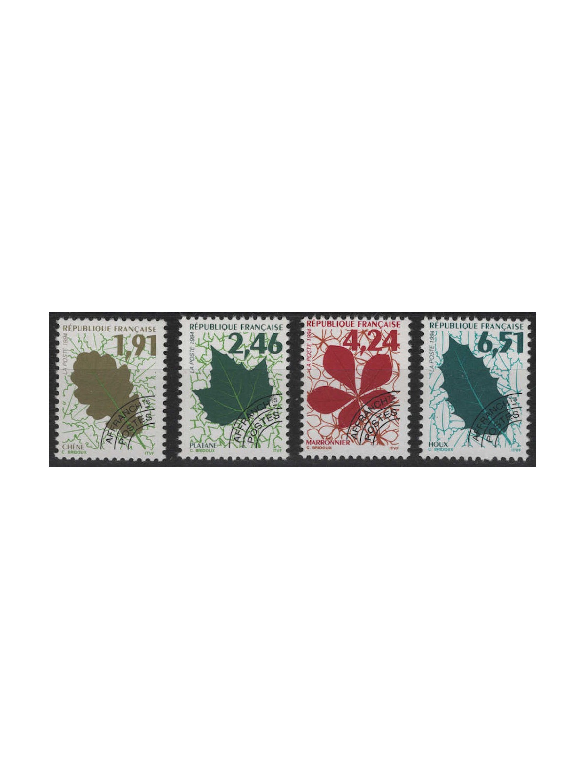 FRANCIA 1994 Preannullati (Foglie di alberi) 4v MNH**