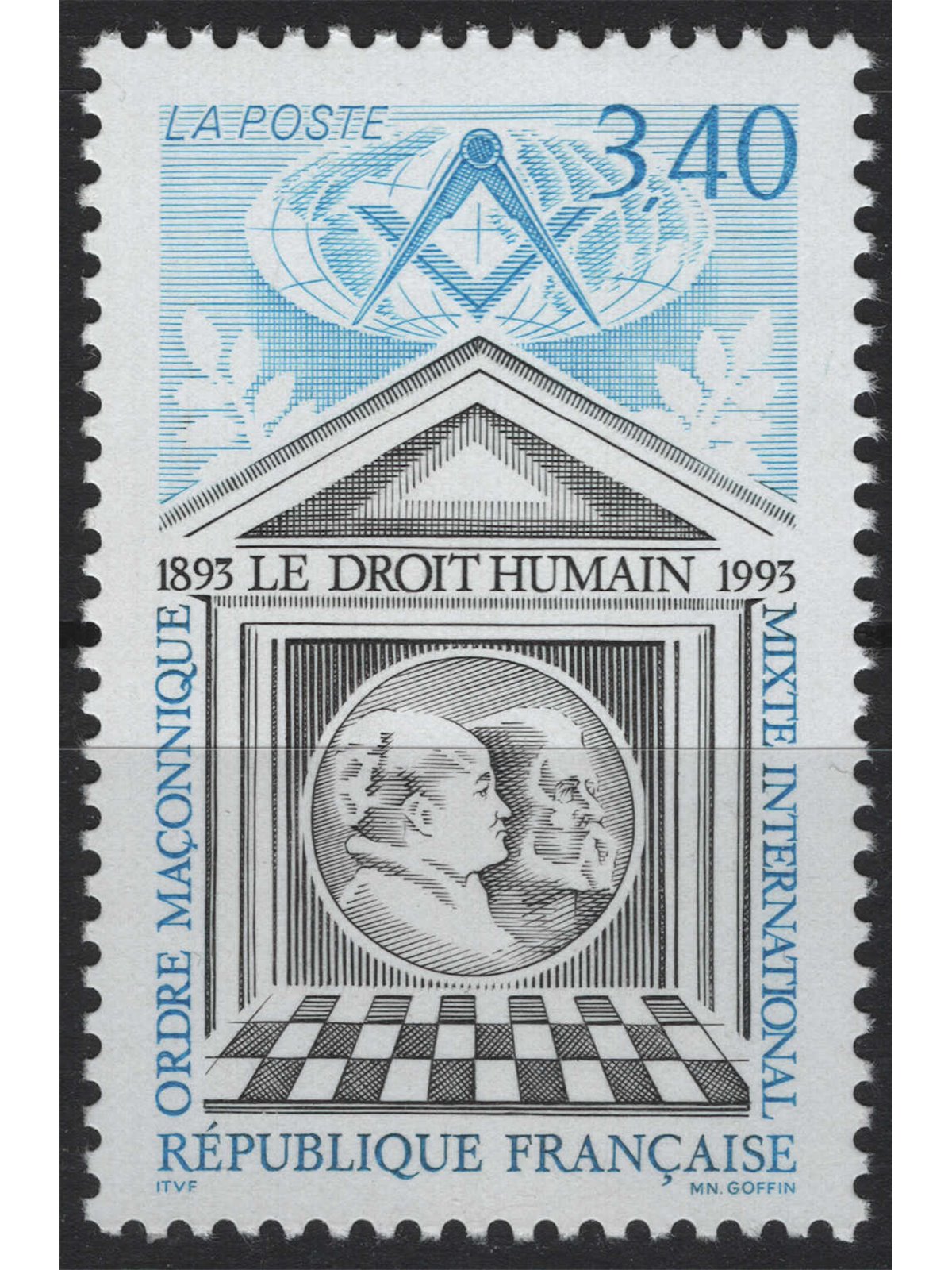 FRANCIA 1993 Ordine massonico MNH**