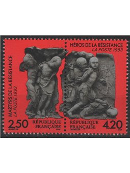 FRANCIA 1993 Martiri della Resistenza 2v MNH**