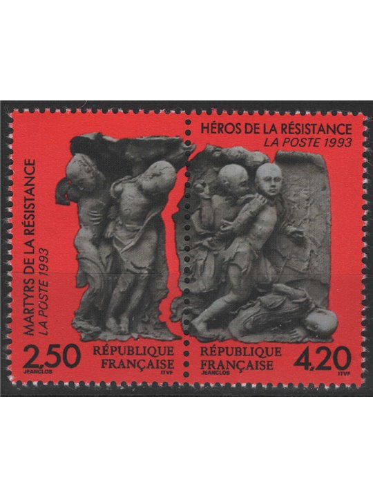 FRANCIA 1993 Martiri della Resistenza 2v MNH**
