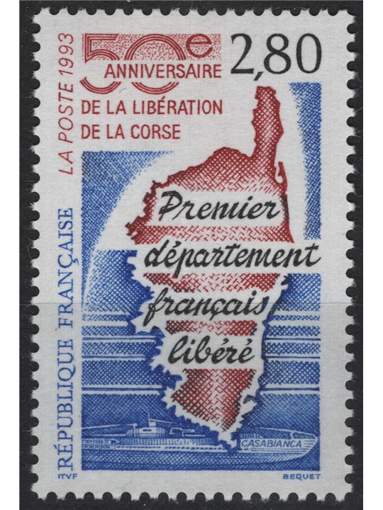 FRANCE 1993 Liberation of Corsica MNH**