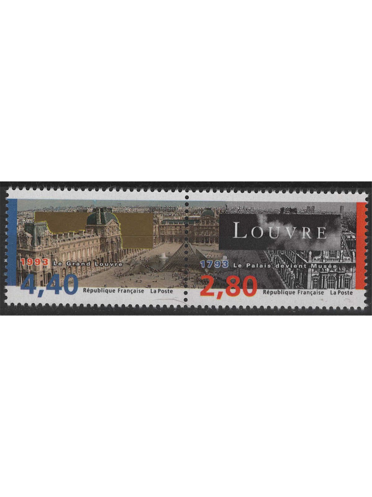 FRANCE 1993 Louvre Museum 2v MNH**