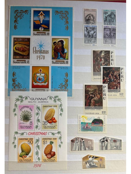 1970–1990 Christmas theme: European countries and ex British Colonies MNH**