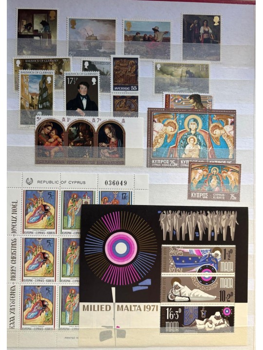 1970/1990 Tematica Natale Paesi Europei ed ex Colonie Inglesi MNH**