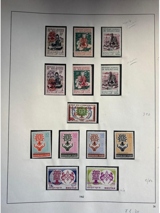 1960/1962 Tematica Rifugiato MNH**