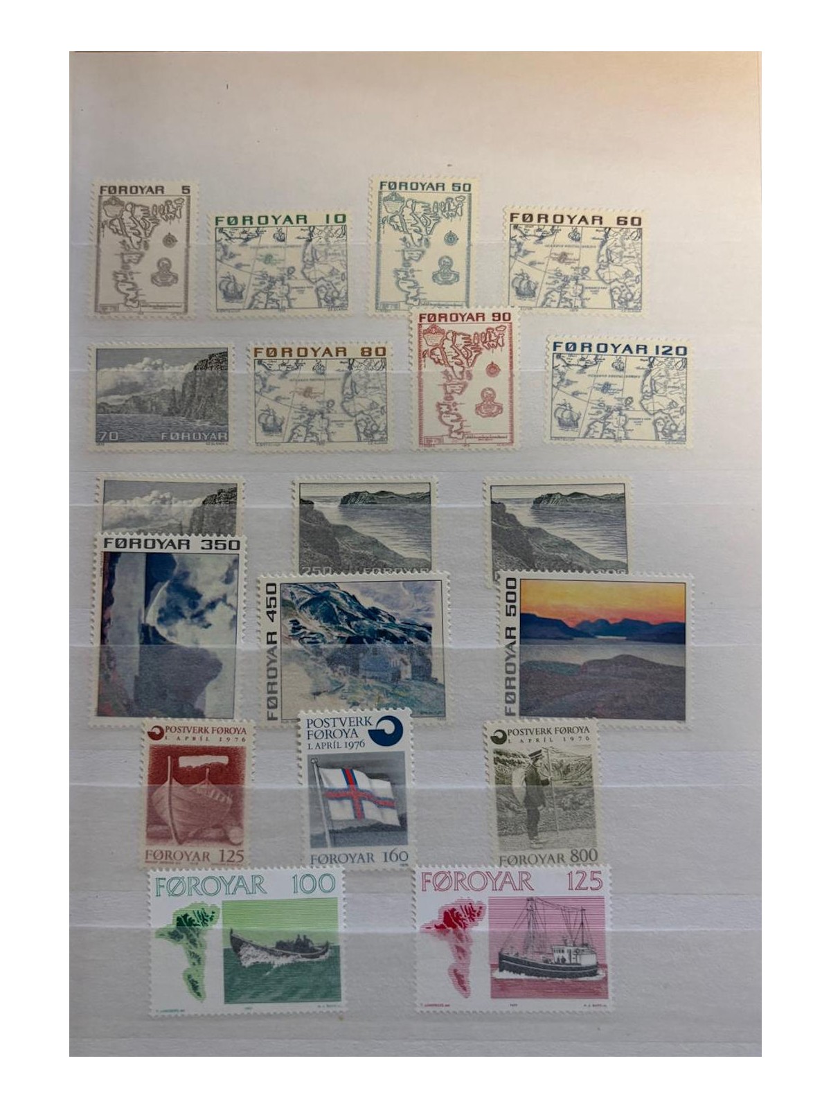 Faroer Piccola Collezione dal 1975 MNH**