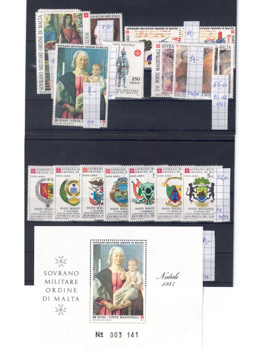SMOM Lotto di francobolli anni 1990/2000 MNH**
