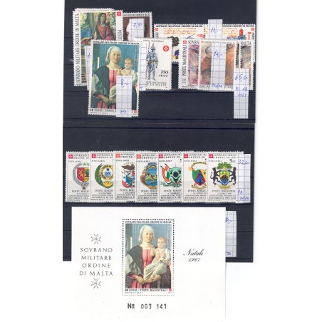 SMOM Set of stamps from the 1990s and 2000s MNH**