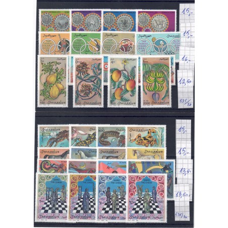Somalia 1994–1996 Set of 28 stamps and 9 sheet MNH**