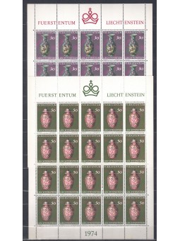 Liechtenstein anni 1974/1976 Lotto di 12 Minifogli MNH**