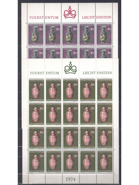 Liechtenstein anni 1974/1976 Lotto di 12 Minifogli MNH**