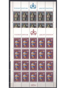 Liechtenstein anni 1974/1976 Lotto di 12 Minifogli MNH**