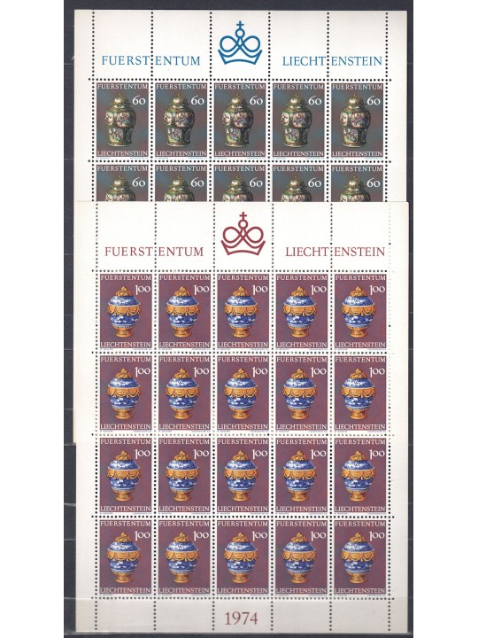 Liechtenstein anni 1974/1976 Lotto di 12 Minifogli MNH**