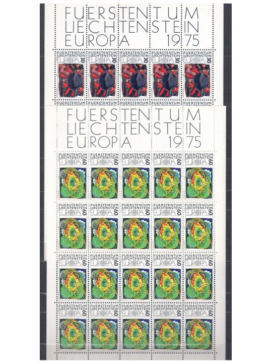 Liechtenstein anni 1974/1976 Lotto di 12 Minifogli MNH**