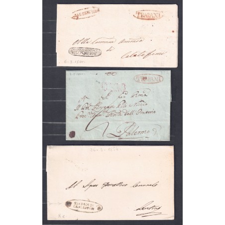 Lotto di 6 Prefilateliche della Sicilia 1826-1841