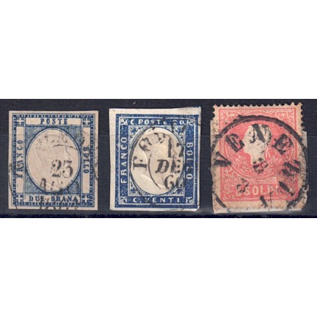 Ancient Italian States: 3 used (counterfeit) stopper coins