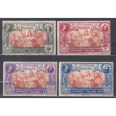 ITALY KINGDOM 1923 Propaganda Fide 4v MH*