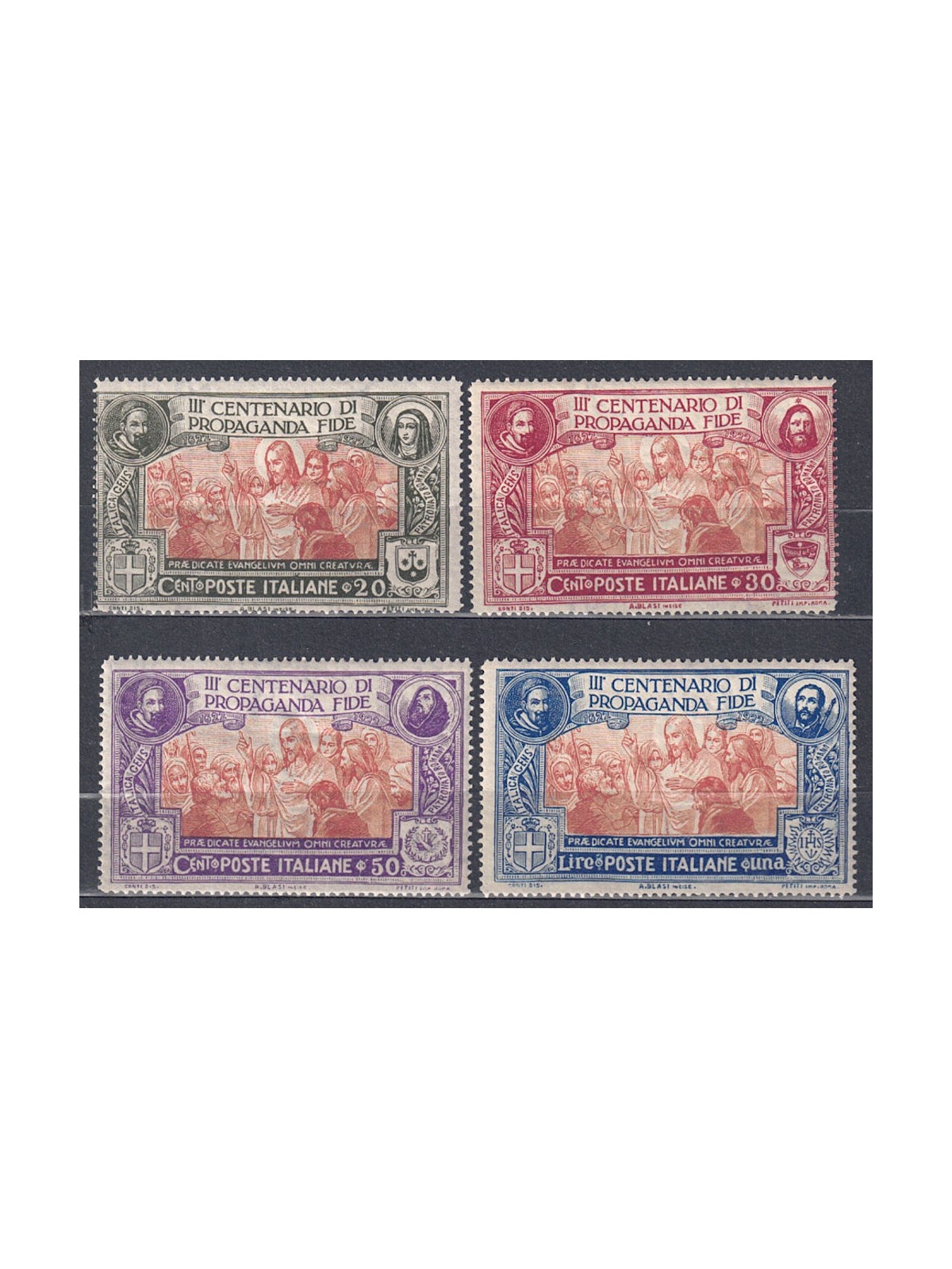 ITALY KINGDOM 1923 Propaganda Fide 4v MH*