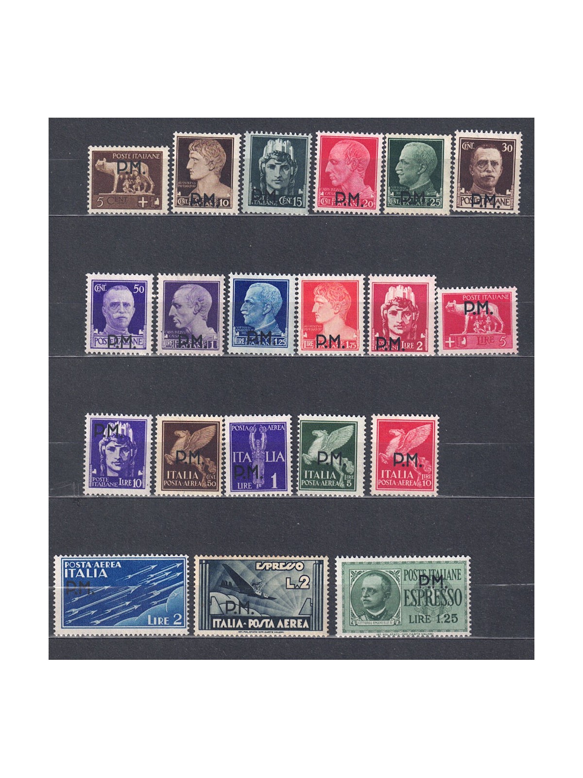 ITALY KINGDOM 1943 Military Post 20v MH*