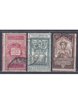 ITALY KINGDOM 1921 Dante Alighieri 3v us