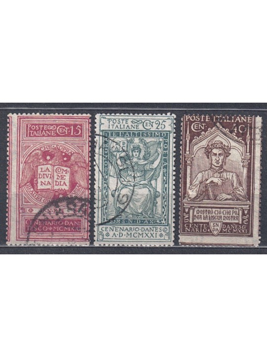 ITALY KINGDOM 1921 Dante Alighieri 3v us