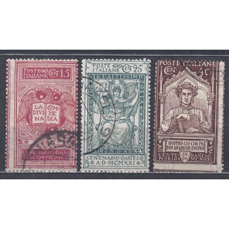 ITALY KINGDOM 1921 Dante Alighieri 3v us