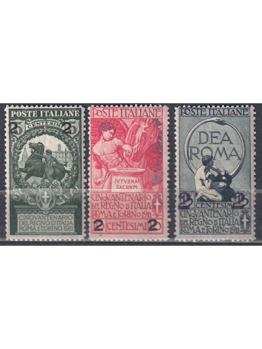 ITALY KINGDOM 1913 Unification of Italy overprinted 3v MNH**