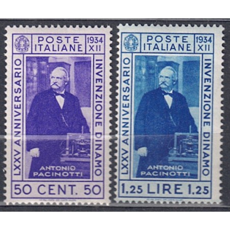 ITALY KINGDOM 1934 Invention of the dynamo 2v MNH**