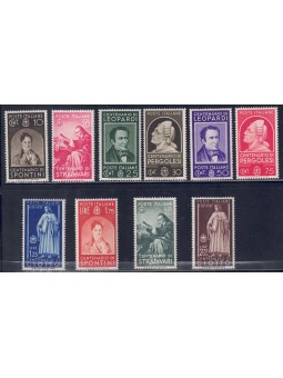 ITALIA REGNO 1937 Uomini illustri 10v MNH**
