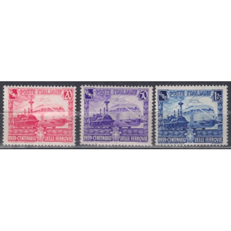 ITALY KINGDOM 1939 Italian Railways 3v MNH**