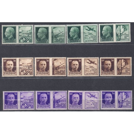 ITALIA REGNO 1942 Propaganda di guerra 12v MNH**