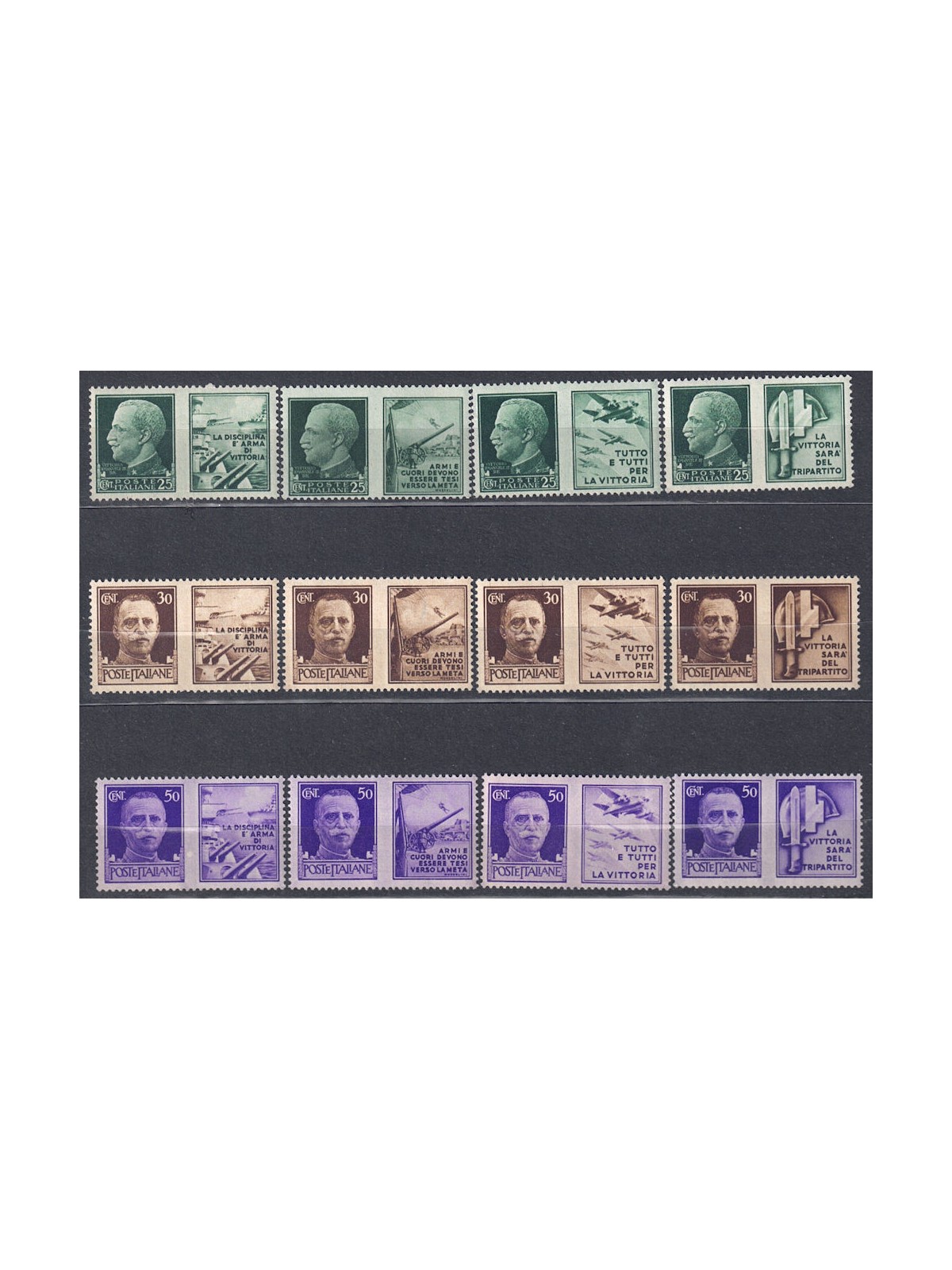 ITALIA REGNO 1942 Propaganda di guerra 12v MNH**