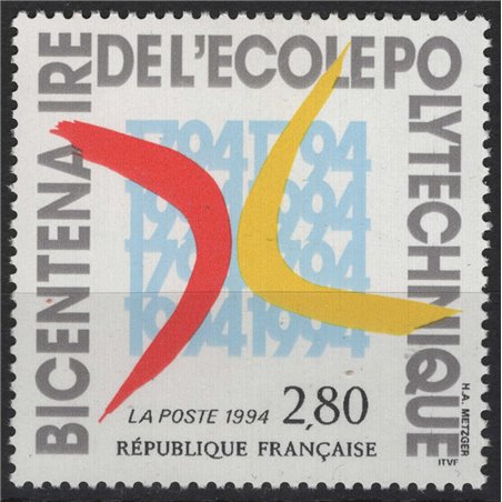 FRANCIA 1994 Bicentenario della Scuola Politecnica Allegoria MNH**