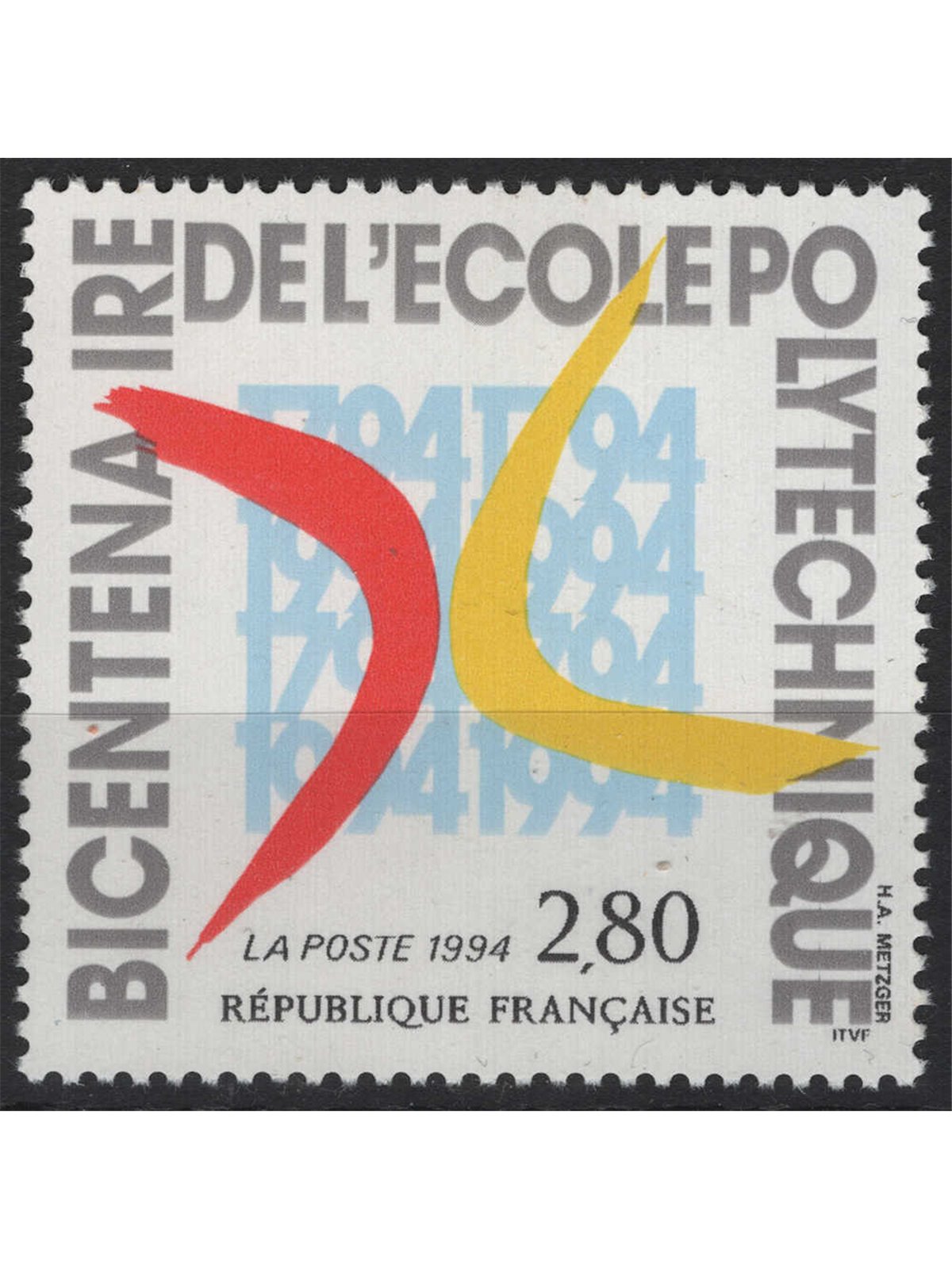 FRANCIA 1994 Bicentenario della Scuola Politecnica Allegoria MNH**