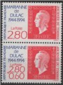 FRANCIA 1994 Marianna di Dulac senza soprattassa (in coppia) MNH**