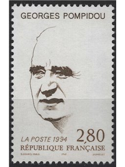 FRANCIA 1994 Anniversario della morte di Georges Pompidou MNH**