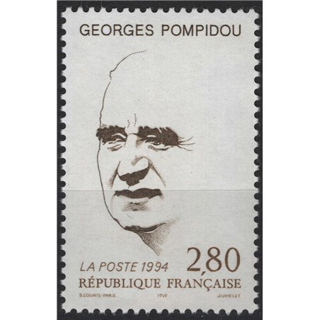 FRANCIA 1994 Anniversario della morte di Georges Pompidou MNH**