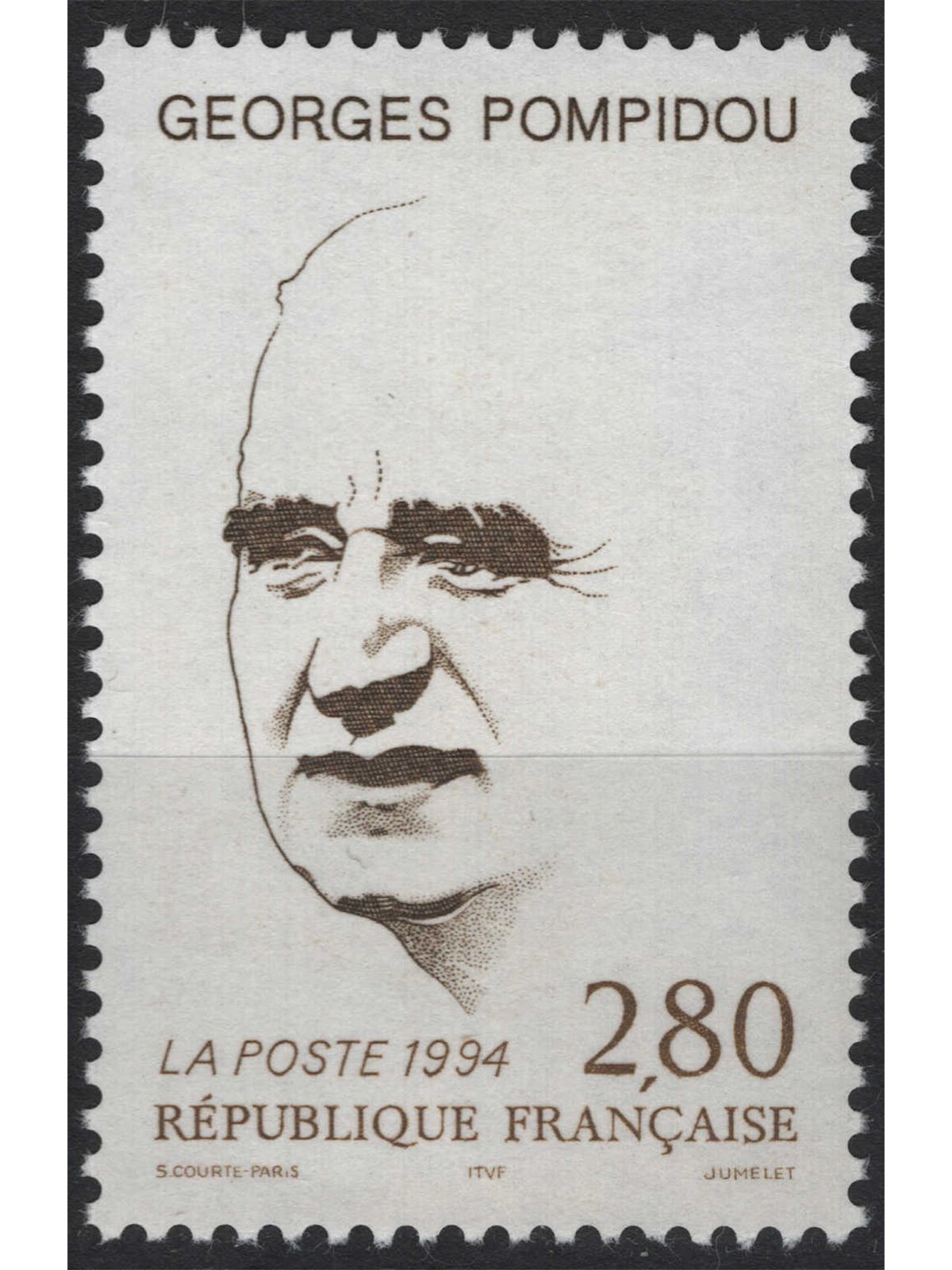 FRANCIA 1994 Anniversario della morte di Georges Pompidou MNH**