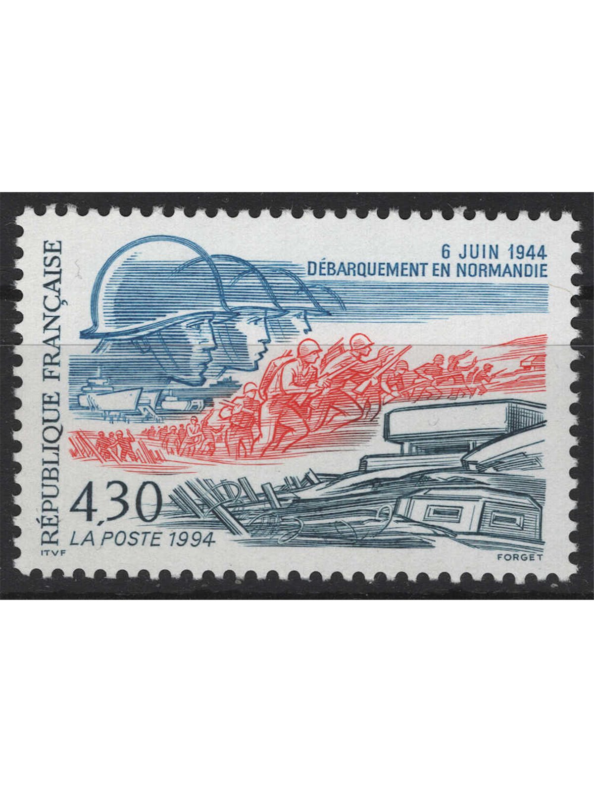 FRANCIA 1994 Sbarco alleato in Normandia MNH**