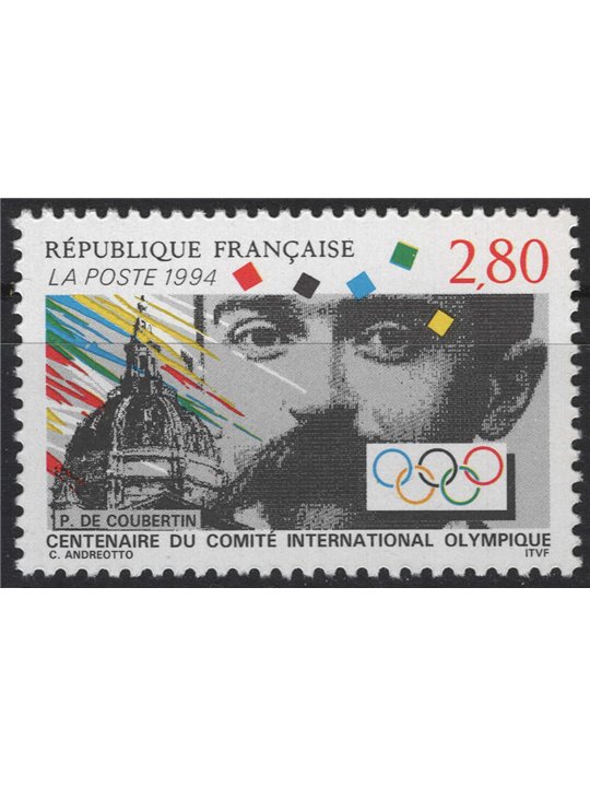 FRANCIA 1994 Comitato Internazionale Olimpico MNH**