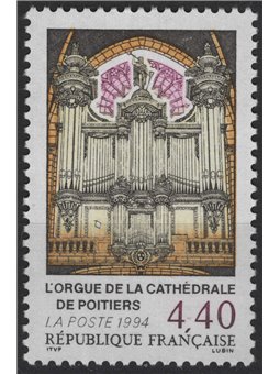 FRANCIA 1994 Organo della Cattedrale di Poitiers MNH**