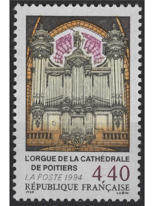 FRANCIA 1994 Organo della Cattedrale di Poitiers MNH**