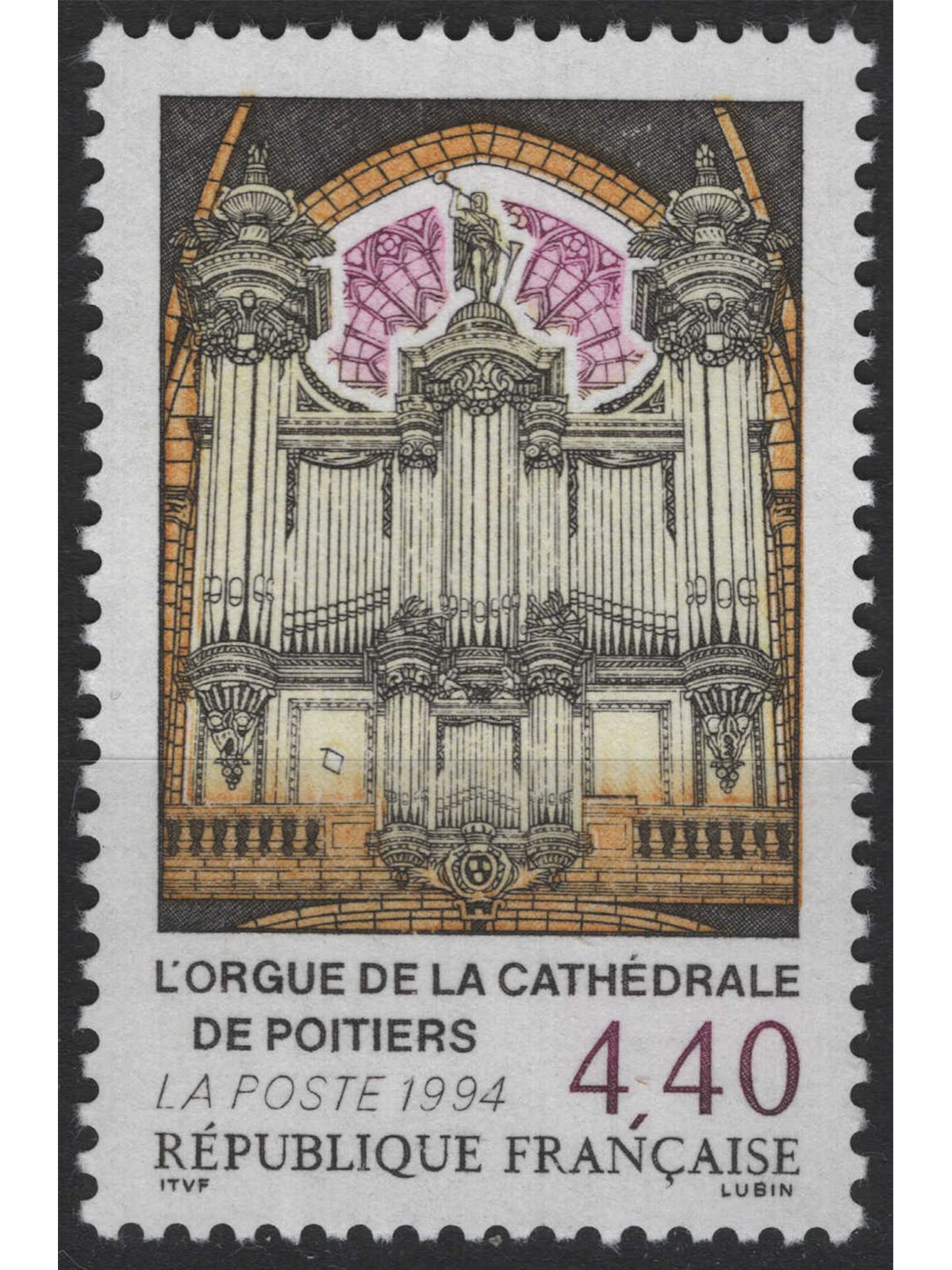 FRANCIA 1994 Organo della Cattedrale di Poitiers MNH**